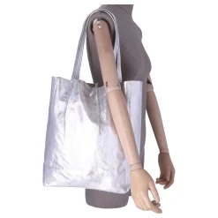 ALEXANDER HEITZShopper Leder Metallic